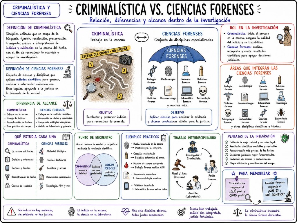 Criminalística vs Ciencias Forenses